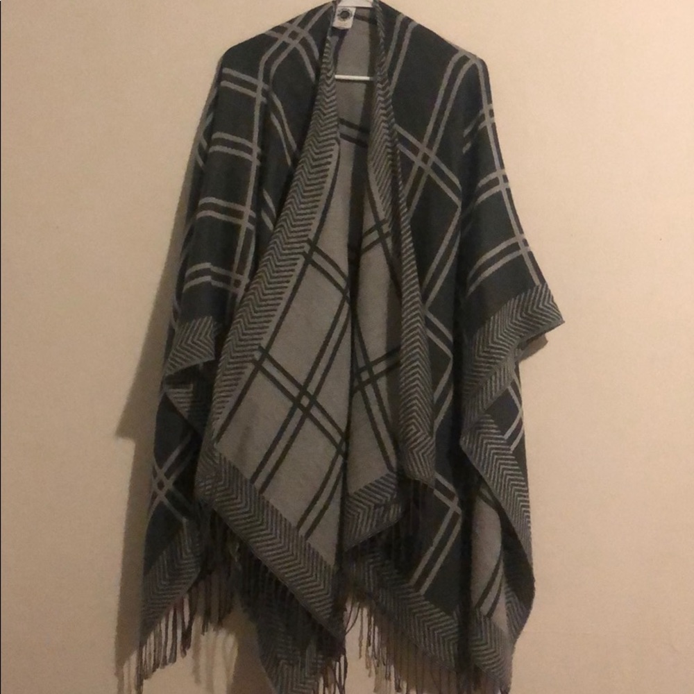 Gray poncho